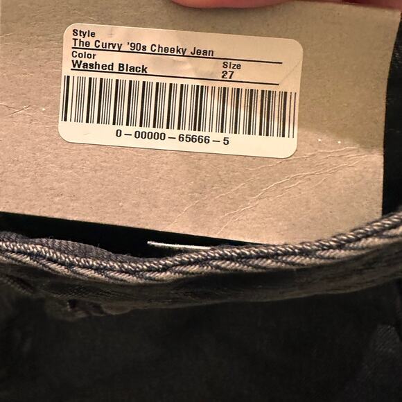 Everlane Organic High Rise The Curvy 90s Cheeky Straight Jean Washed Black, 27 - Picture 3 of 12